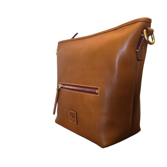 Dooney & Bourke Florentine Small Hobo Crossbody Bag Natural Leather NWT 8L1860 - Picture 14 of 16